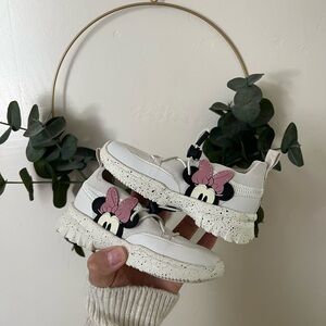 Zara Kids White and Pink Minnie Mouse Sneakers